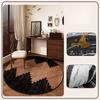 French Retro Style Bedroom Decor Brown Carpet Round Carpets for Living Room Washable Study Soft Floor Mat Waterproof Lounge Rug