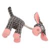 Pet Squeaky Toy Interactive Durable Teeth Cleaning Dog Plush Toy for Small Medium Large DogsGrey