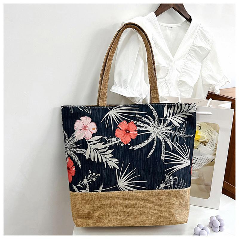 Summer Beach Holiday Shopping Handbag Travel Shoulder Print Pattern Unisex