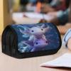 Packing Organizers 1pc Double Layer Flip Pencil Case - Stack of Axolotls, Large Capacity, Portable Polyester Pen Storage Bag with Zipper Closure, Idea