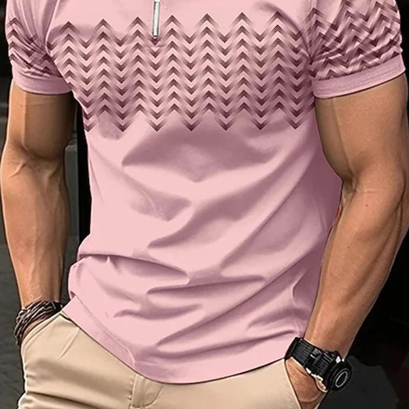 Men's Fashionable Color Variety of 3D Digital Printing Summer Polo Shirt Comfortable Outdoor Wear Europe Popular Quick Dry