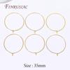 20mm 25mm 35mm 18K Gold Plated Hoops Earrings Big Circle Ear Wire Hoops Wires For Jewelry Findings,Earrings For Accessories