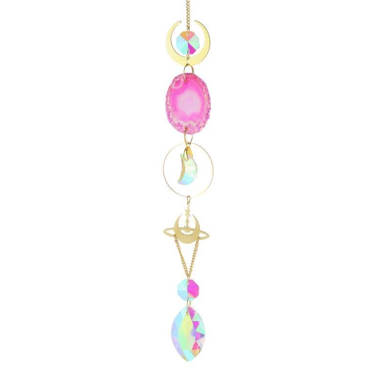 14 Styles Suncatcher Crystal Sun and Moon Crystals Prism Rainbow Sun Catcher Garden Decoration Hanging Window Patio Ornament