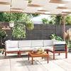 VidaXL Garden Lounge Set 6 Pieces with Cushions Cream 63 X 63 Cm 3057901
