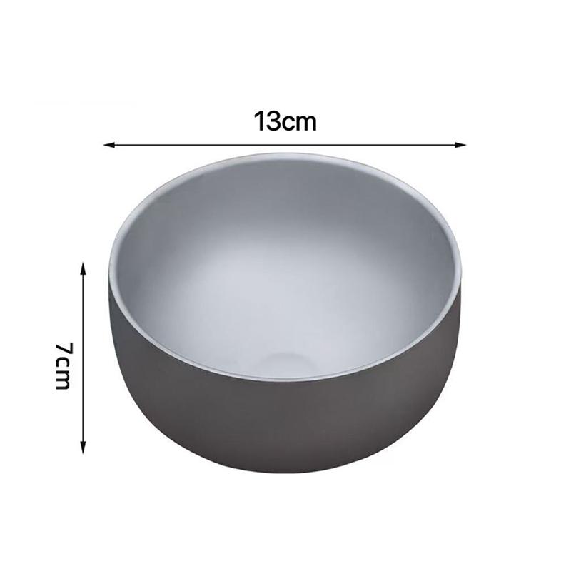 Titanium Purification Portable Bowl Multi Functional Soup Bowl Outdoor Camping Mug Outdoor Camping Double Layer Anti Scald Bowl 13cm