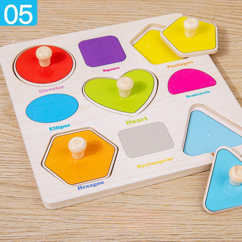 

1 набор мультяшных животных, дорожное движение, доски для захвата, деревянные головоломки, игрушки Монтессори для детей, раннее обучение, образовательная игрушка