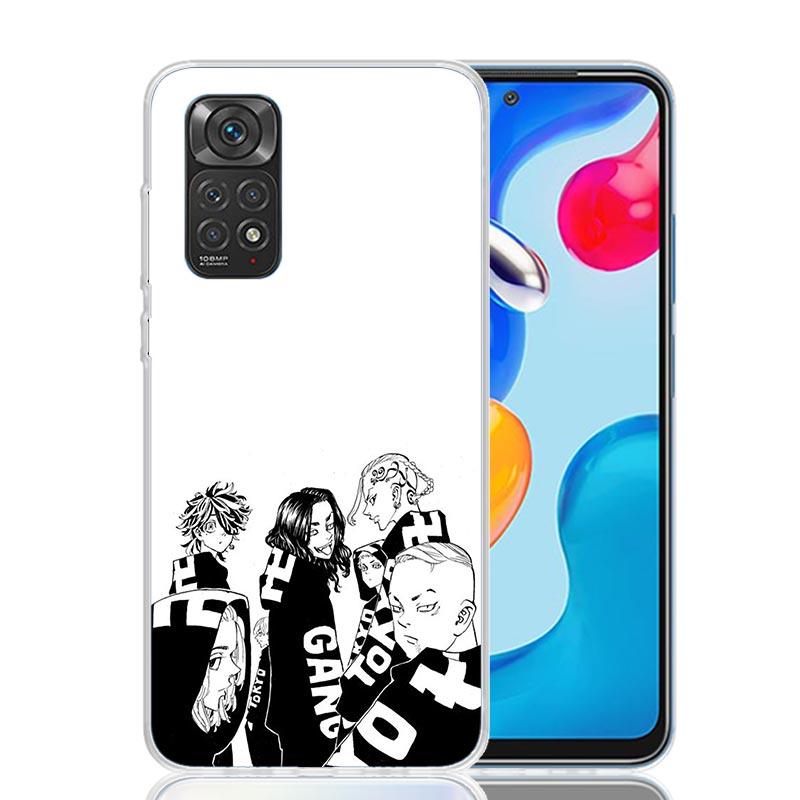 Tokyo Aevengers Black Anime Phone Case For Xiaomi Redmi Note 15 14 13 12S 12 Pro Plus 11S 11E 11 11T 10S 10 Art Soft Pattern Cov