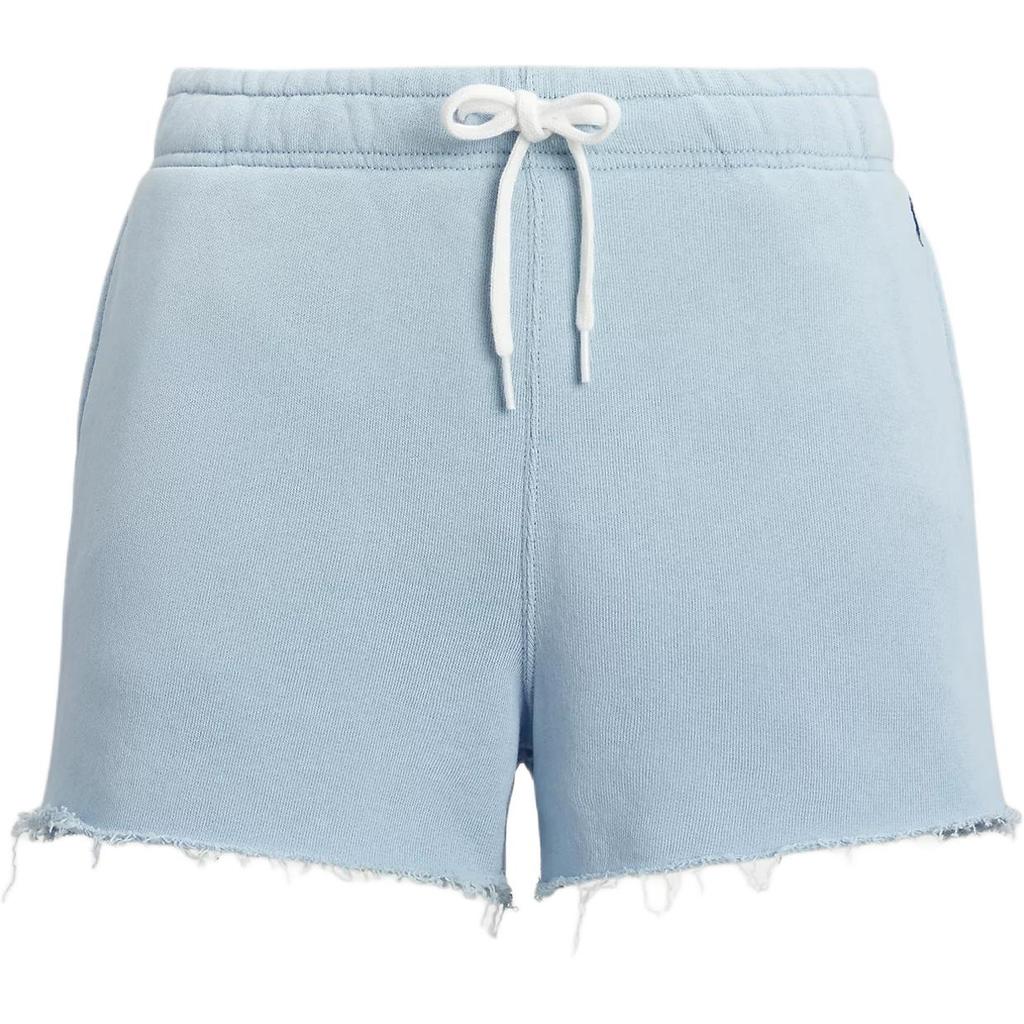 Polo Ralph Lauren Solid Color Drawstring Blended Embroidered Casual Shorts Women shorts Highland-Blue 211965103-002