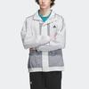 Adidas Casual Letter Print Color-block Loose-fit Long-sleeve Jacket Unisex Gray