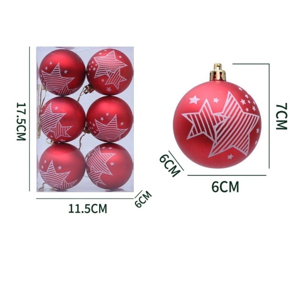 

Plastics Christmas Ball Pendant 6cm Christmas Supplies New Xmas Tree Ornament Party Decoration 3