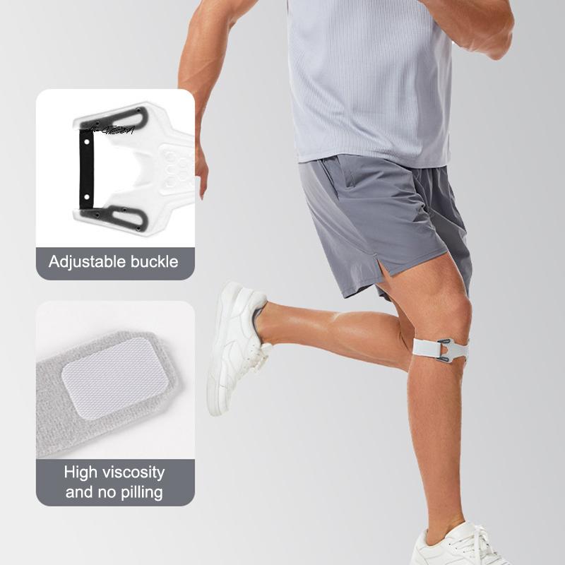 Patella Adjustable Silicone Knee Tendon Strap, Pressurized Protector, Knee Pad, Shock Absorption, Basketball Sports