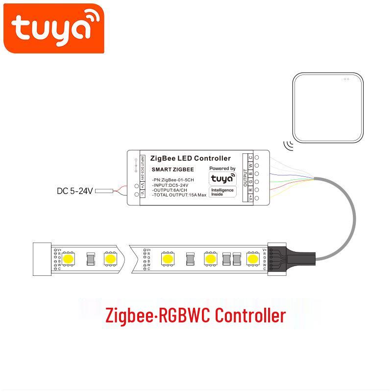 

Контроллер светодиодной ленты Graffiti Zigbee DC24V - Контроллер для умного дома RGB/Одноцветный/Трехцветный