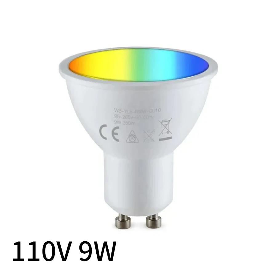 Tuya Wifi Smart Led Light Bulbs 220V 110V GU10 Smart Home RGB CW Spotlights Smart Life App Voice Control With Alexa Google Home