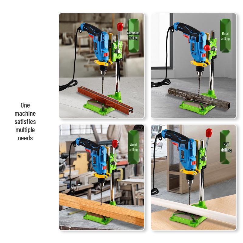 Multifunctional Electric Drill Stand: Handheld To Bench Mini Pistol Drill & Micro Punching Tool for Household Use