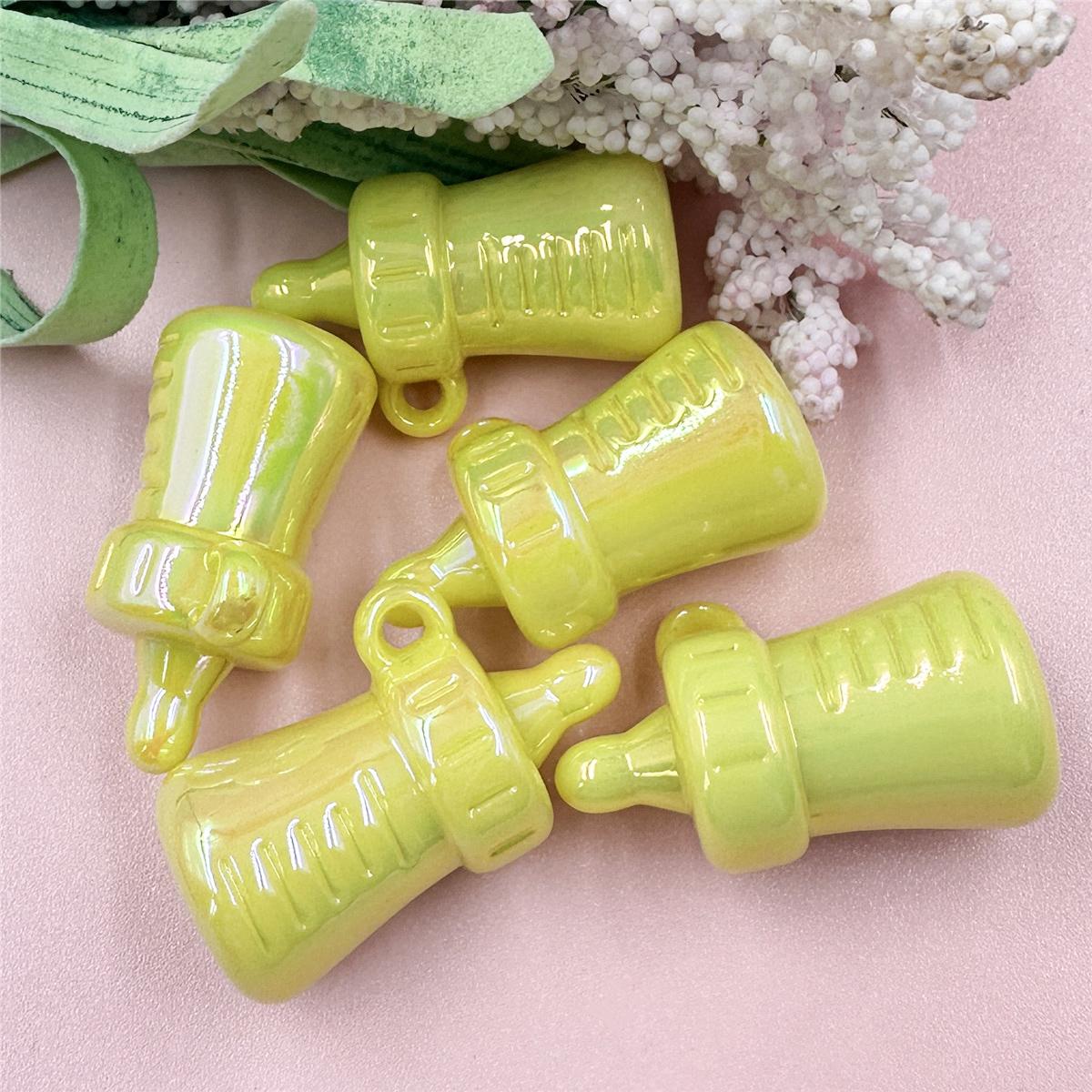 

Материал ручной работы Сделай сам для самодельной модной бутылочки для кормления 20,8*33,7 мм Свободные бусины 5 шт. Ювелирные аксессуары жёлтый