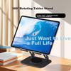 Tablet Stand, iPad Desktop Phone Holder, 360° Multifunctional Rotating Folding Lazy, Metal Live Streaming Video, for Gaming, Drawing