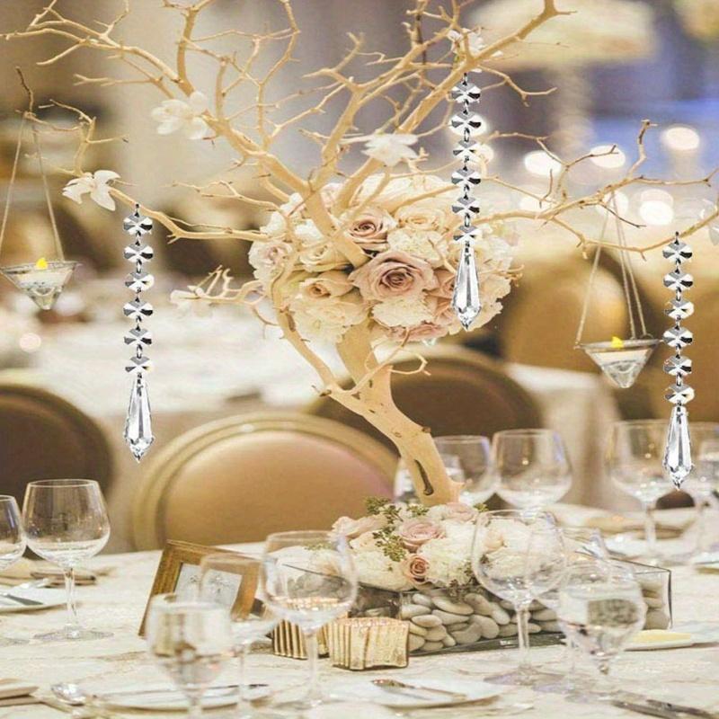 Hängende Kristalle für Mittelstücke Acryl-Kronleuchter Girlande Perlenstränge Prisma Dekorationen Hochzeitsparty Weihnachtsbaumschmuck Klar Taiwan Hergestellt