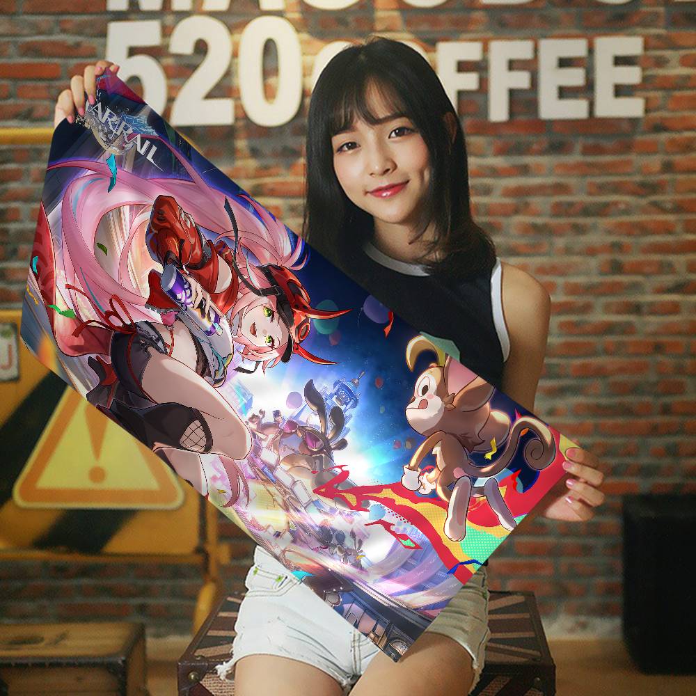 Honkai Star Rail Cartoon Anime Beach Swimming Towel Soft Absorbent Washcloth Children's Gifts for Kids Travel Camping Gym