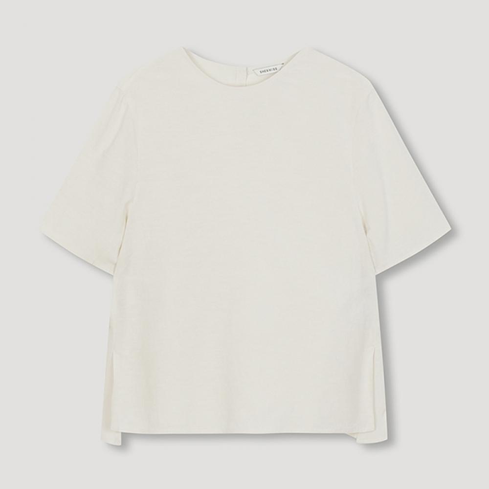 

She S miSS Linen Half Sleeve blouSe Swwbln21010 Cr creamy/55