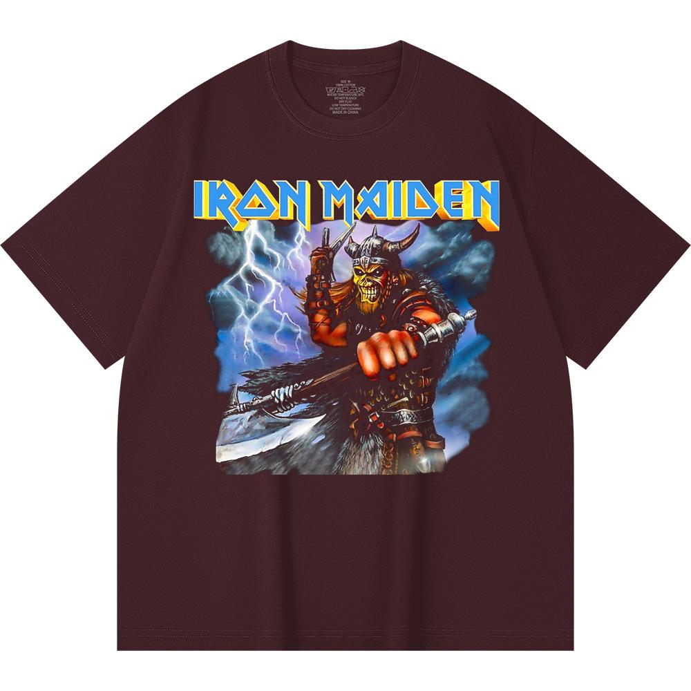 230 Gsm 100% Cotton Heavy Metal T-Shirt  Rock Band Popular Music Print Unisex Heavy Cotton T Shirt