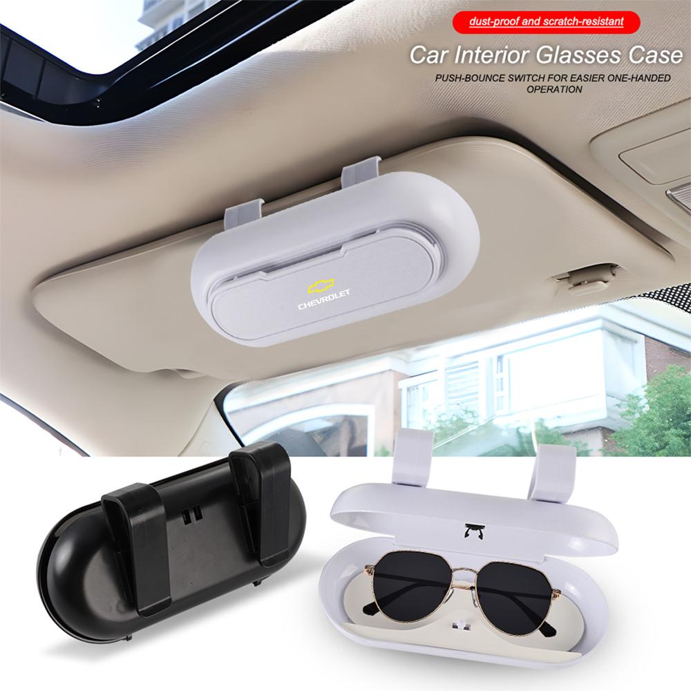 Car Sun Visor Glasses Storage Box Eyeglasses Organizer Bag Sunglasses Holder For Chevrolet Cobalt Cruze Lacetti Aveo Malibu Trax