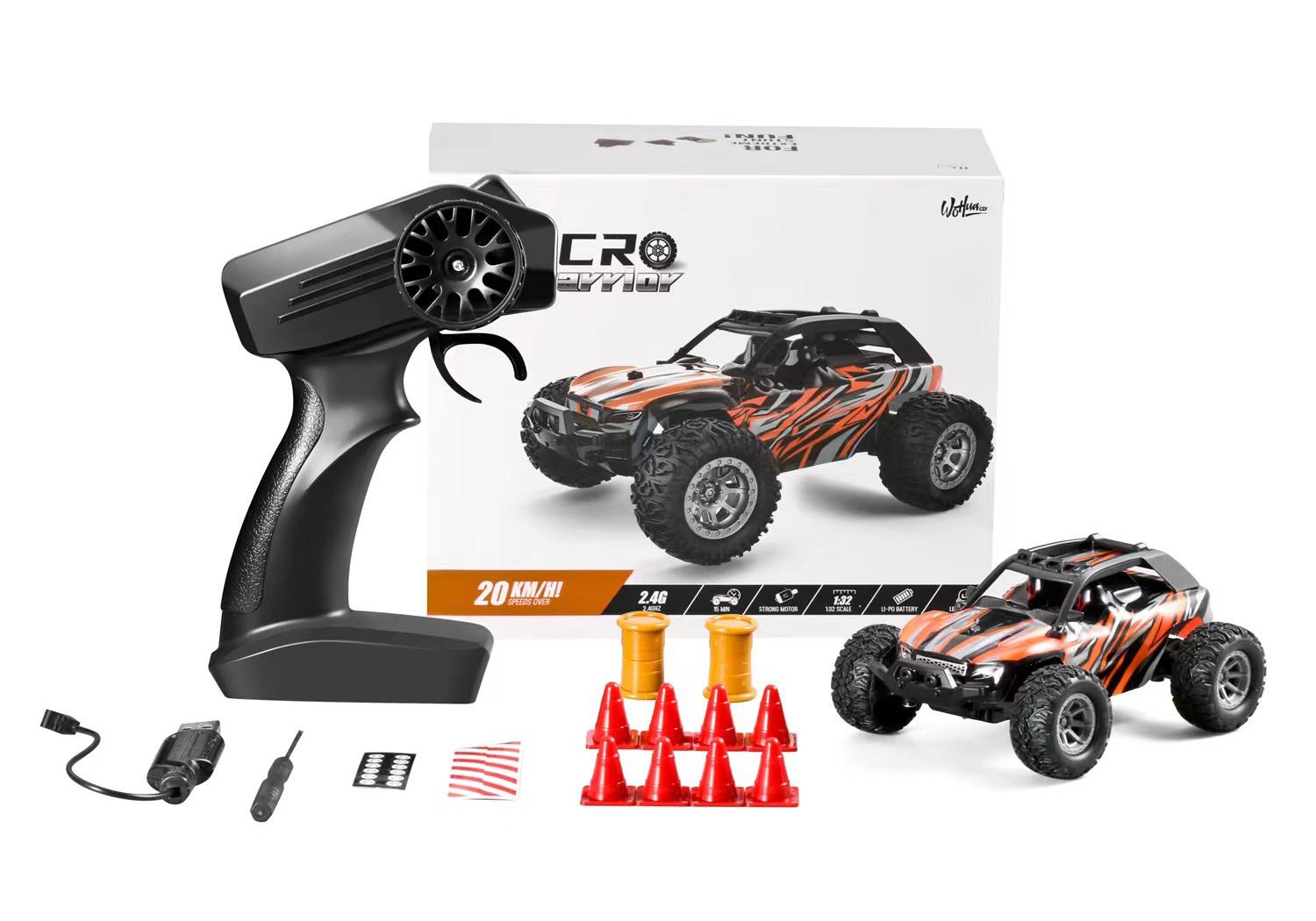 

Mini RC Off-Road Drift Car: Four-Wheel Drive High-Speed Remote Control Toy for Kids 1:32 Scale