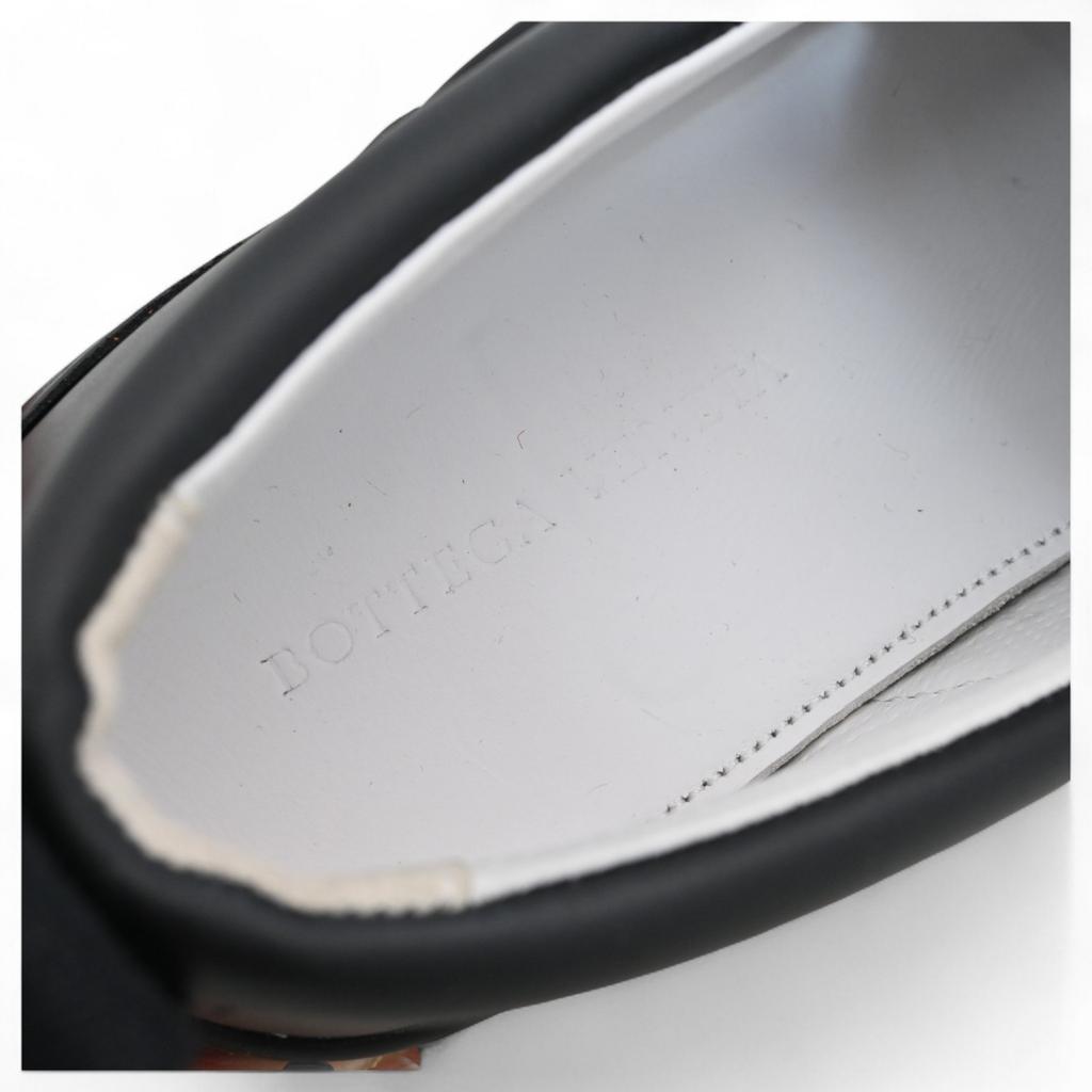 Autentyczne BOTTEGA VENETA Maxi Intrecciato Checker Wsuwane Buty Skórzane 35 bo5616cc