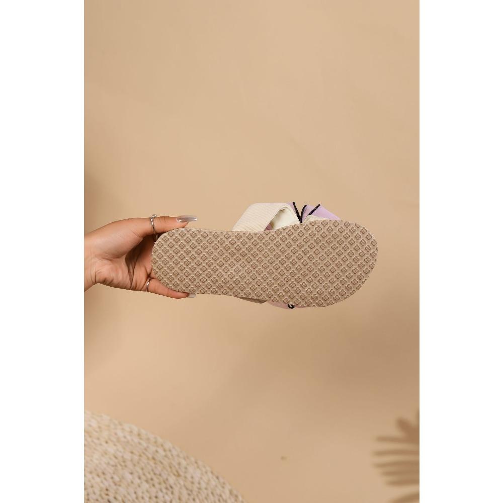 Woven Slide Sandals for Women Summer Flat Open Toe Casual Beach House Slippers