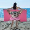 Cats Corgis Dogs Beach Sunglasses Beach Towel, Cute Pets Oversized Quick Dry, Sand Free Lightweight Travel Pool Mat