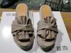 2025 Summer Women's Bow Beach Wedge Sandals - European/American Style, Thick Sole, Hemp Rope, Large Size