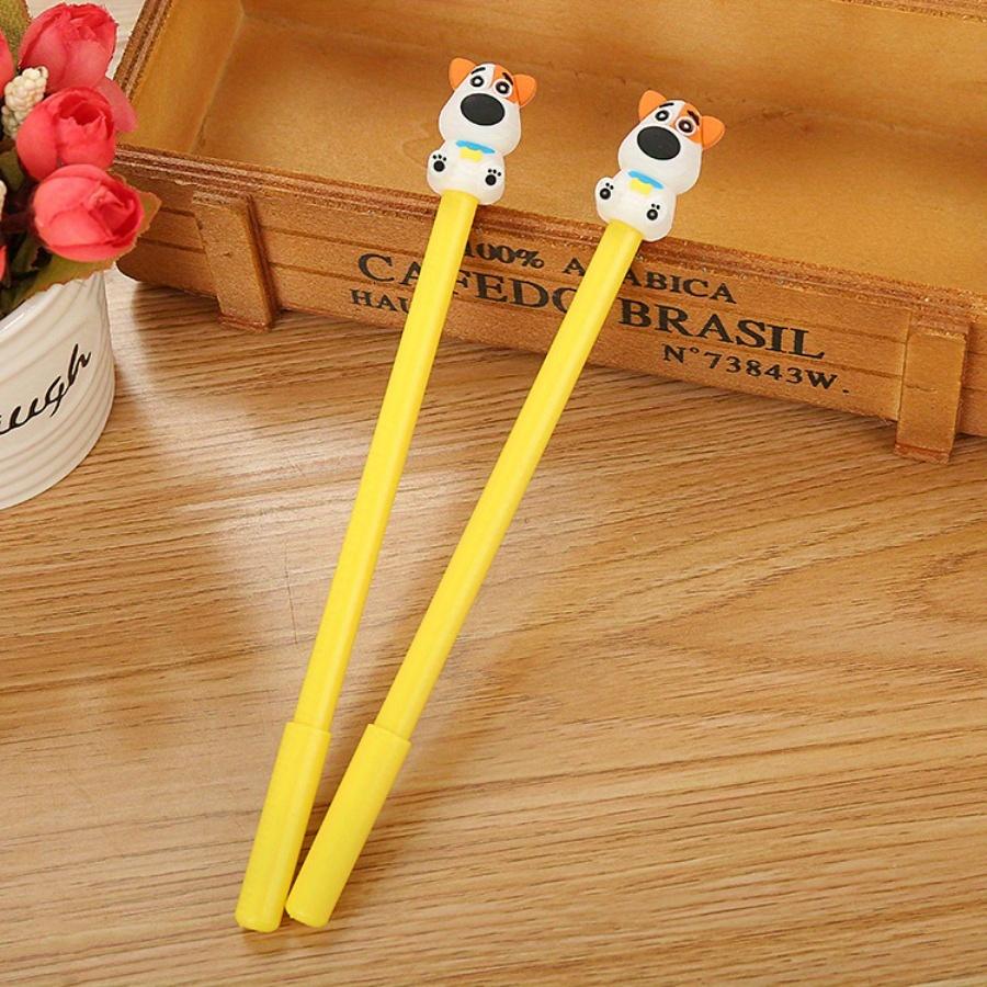 Back To School Season 10pcs 0.5mm Creative  Dull Dog Gel Pen Cute Cartoon Learning Stationery Office Supplies Water-based Signature Pen