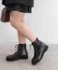 Randa Monogram Part KC34226 2-Way Lace-Up Boots, Black,