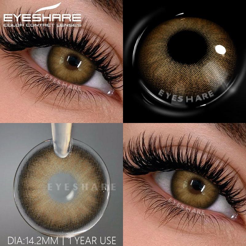 2Pcs Blue Colored Contact Lenses for Eyes Brown Soft Lenses Beauty Lenses for Eye Cosmetics Green Color Contacts Yearly