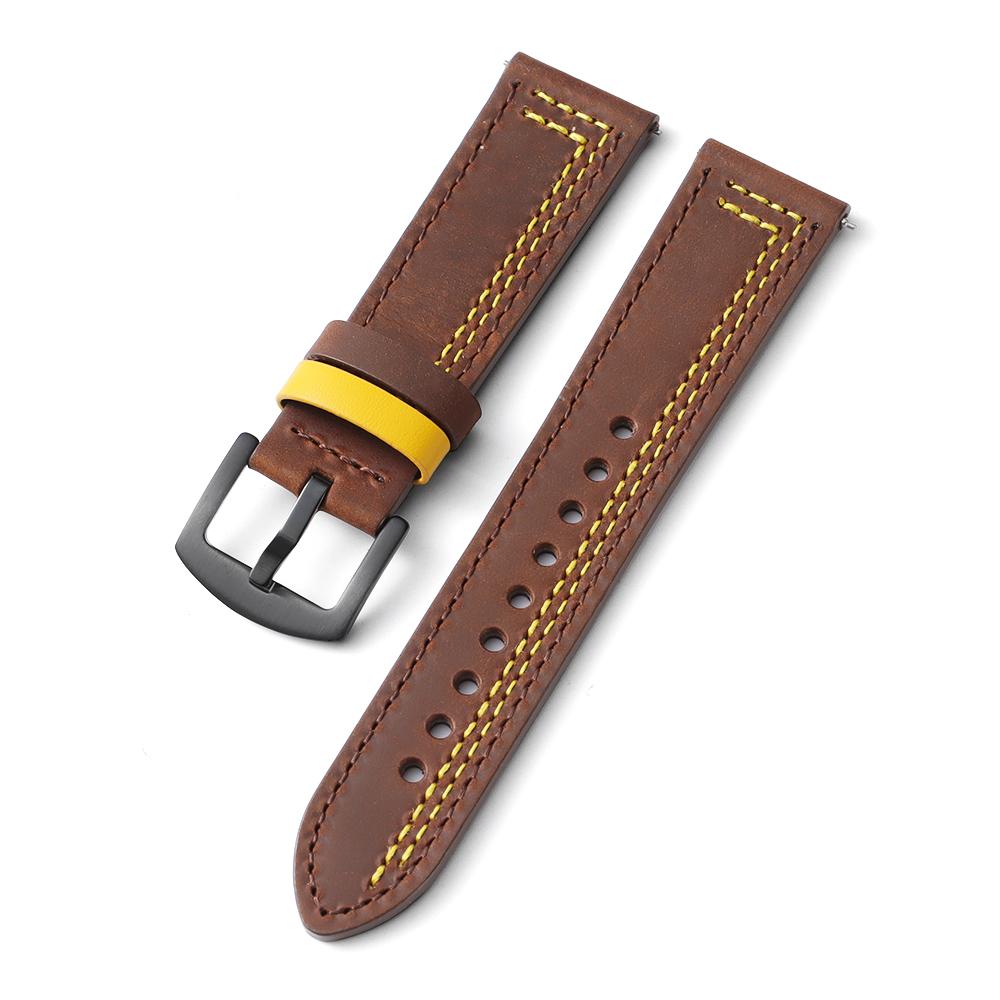 Vintage Genuine Leather Watchbands for Samsung Galaxy for Huawei Bands 22mm 20mm Women Men Cowhide Watch Band Strap Watchband