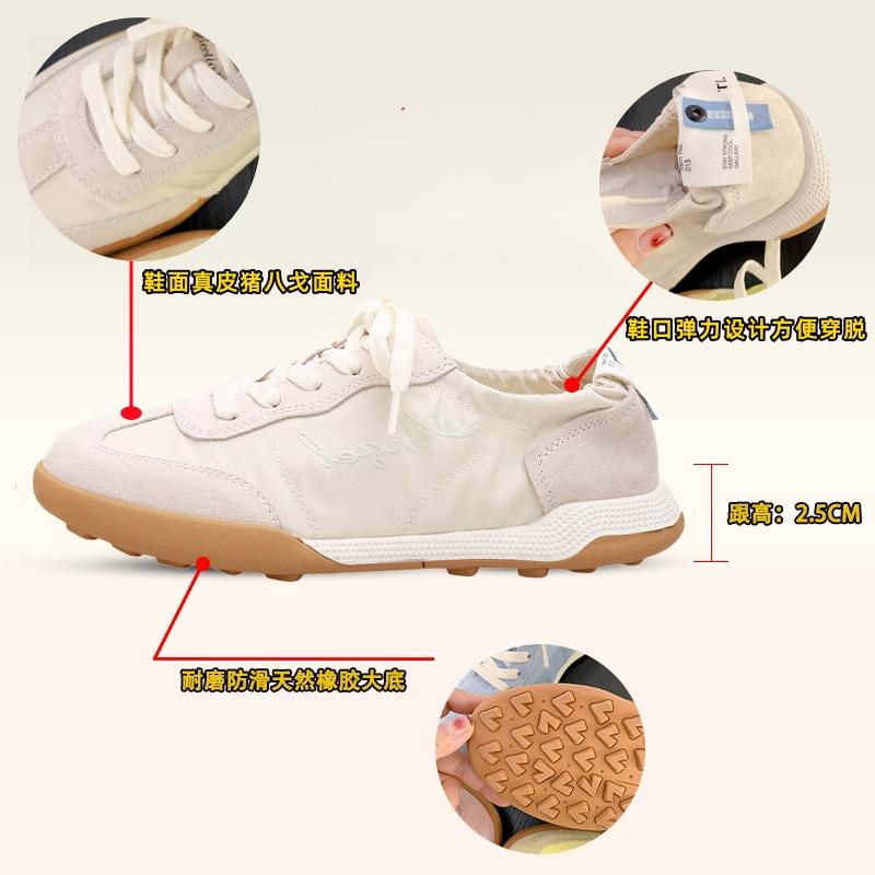 Breathable ballet women's spring and summer new color matching round head lace-up leisure sports