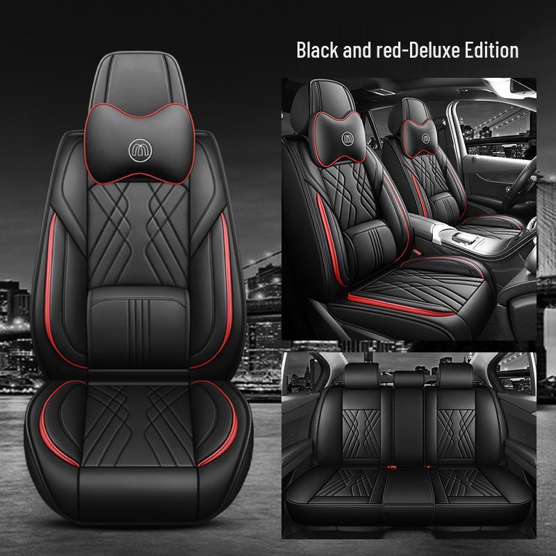 Universal 25-Year Car Seat Cushion - All-Season, Full Leather Cover, Hot-Selling