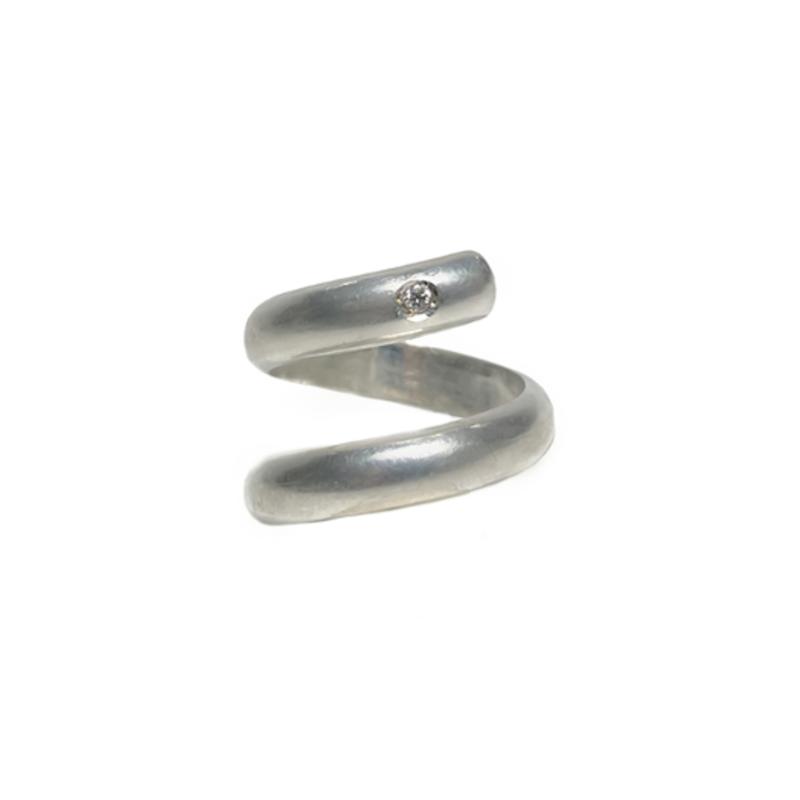 YUNSE Spiral Diamond Ring