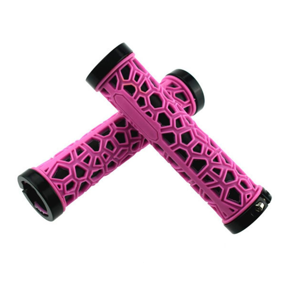 1 Pair Rubber Bicycle Handlebar Grips Shockproof Ergonomic Design Double-sided Mountain Bike Handlebar Covers