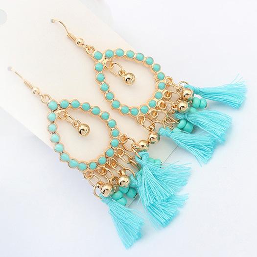 

Супер фея Новые продукты Популярная богемная мода Этнический стиль Кисточки Серьги Длинные Ретро Женские серьги Серьги