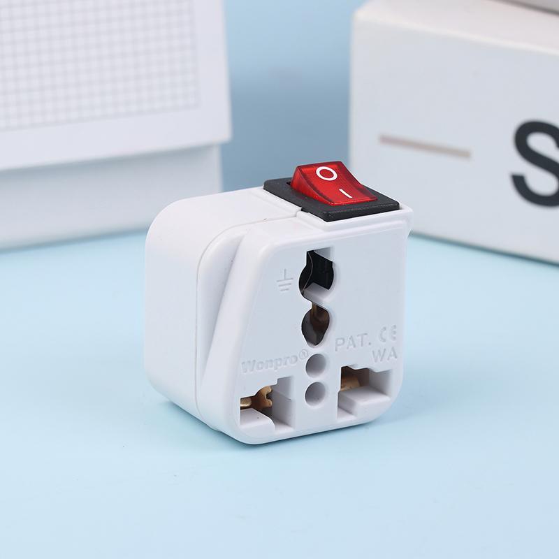 

Адаптер-переходник с вилкой США на 2 контакта Ac100~250В 10А с главным выключателем и светодиодным индикатором Wsa-6 Электрический адаптер для вилки белый