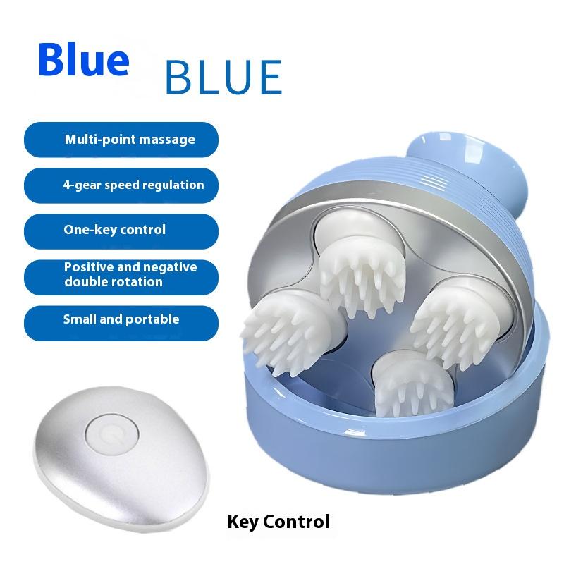 Portable Electric Head Massager Scalp Massager With Claw And Rolling Massage Function Rechargeable Hand Held Meridian Therapy