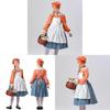 Costume da Contadino Medievale per Bambini con Fantasia a Strisce per Halloween Cosplay Ragazze