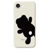 For iPhone 16e Case Black Bear Back Pattern Printing Straight Edge TPU Phone Back Cover