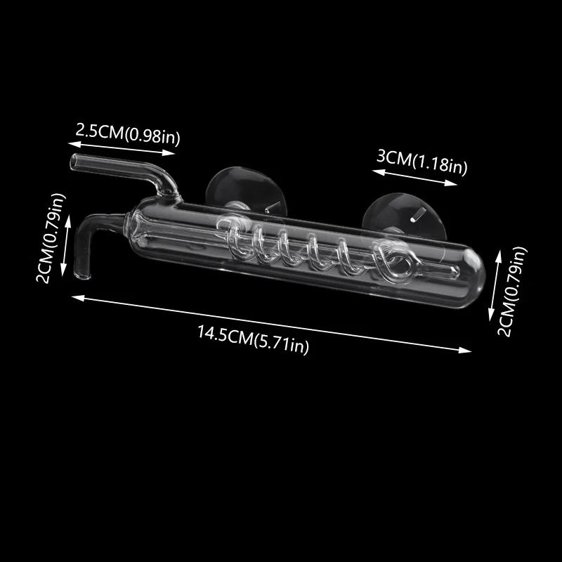 Fish Tank Crystal Glass CO2 Bubble Counter Spiral/Straight Bubble Counter Aquarium Water Plants Fish CO2 Diffuser Accessories
