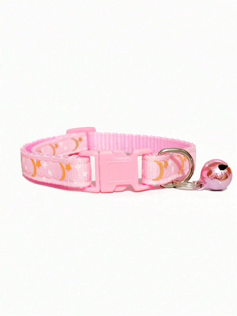 1pc Star Moon Cat & Dog Collar With Reflective Buckle