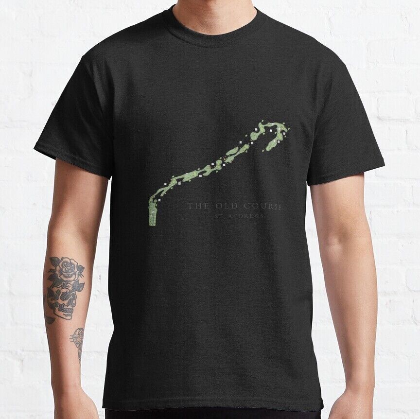 HOT! The Old Course St. Andrews Golf Course Graphic Map T-Shirt S-5XL, Best Gift Unisex T-Shirt XL
