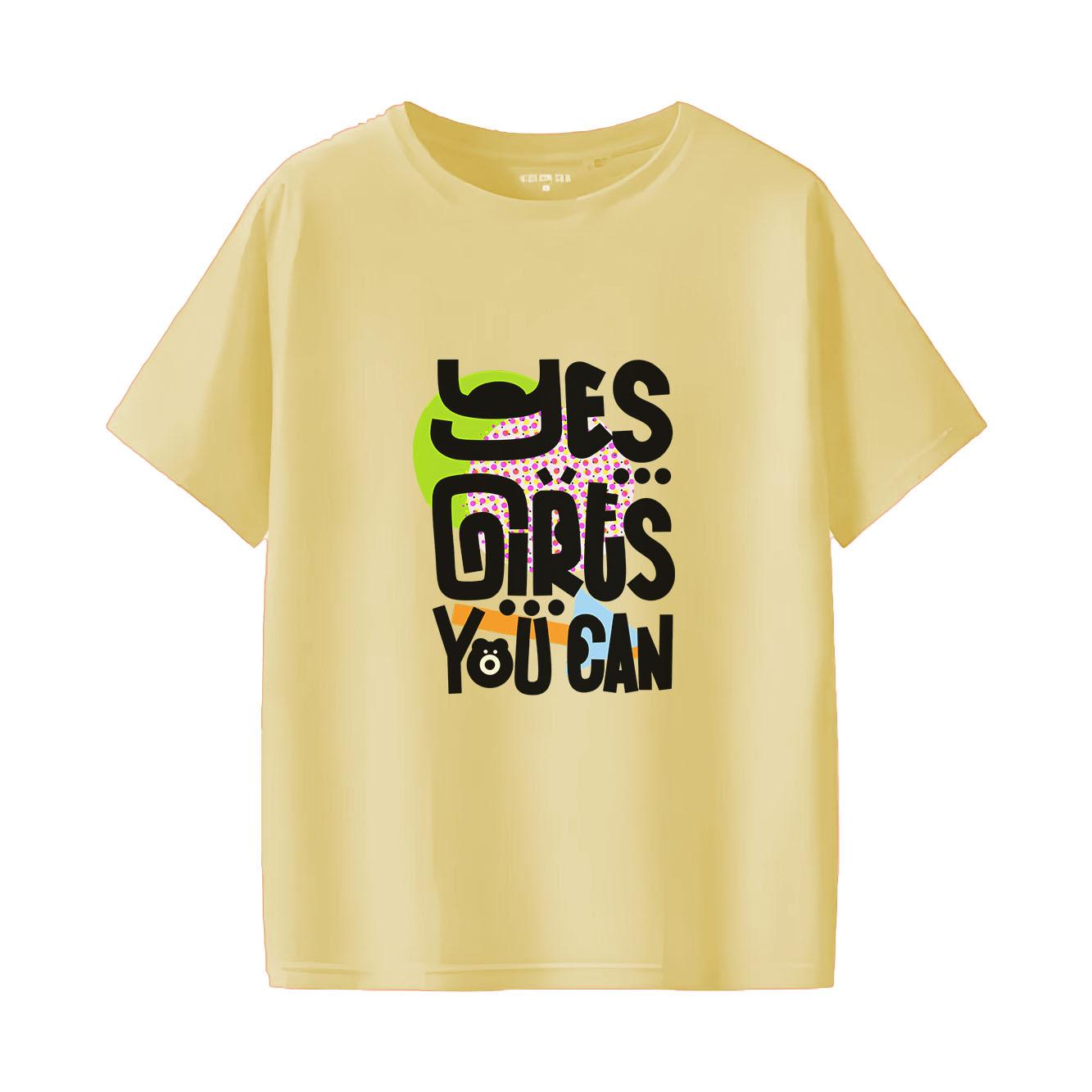 Simple and fashionable letter printed short sleeved round neck versatile fashion Womens Tshirt for spring and summer S