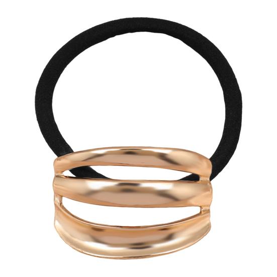 Dámské vlasové lano Kovová geometrie Dekor Vysoce elastická spona do vlasů Držák na vlasy do culíku bez stopy