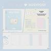 RosyPosy Snoopy Softcover Notebook: Cream Loose-Leaf with Colorful Pages, Stickers, and Horizontal Lines.