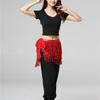 Belly Dance Waist Chain New Glitter Layer Tassel Waist Cover Indian Dance Performance Practice Strap Hip Scarf Skirt Waist Scarf